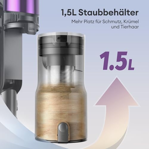 Ultenic U20: 55000 Pa / 600 W / 60 Min – Kabelloser Staubsauger mit Smart-Display, Anti-Tangle-Bürste & Wandhalterung – ideal für Tierhaare & Hartböden