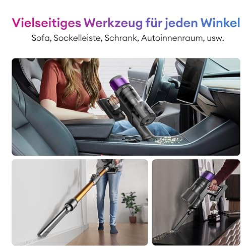 Ultenic U20: 55000 Pa / 600 W / 60 Min – Kabelloser Staubsauger mit Smart-Display, Anti-Tangle-Bürste & Wandhalterung – ideal für Tierhaare & Hartböden