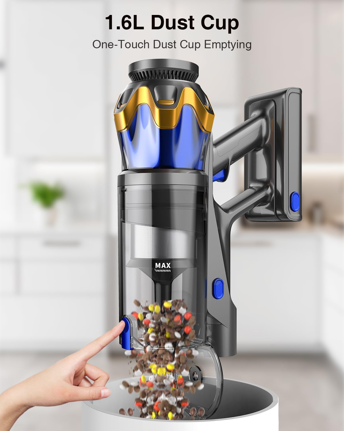 Bulelink G10 Rot: Starker Akku-Staubsauger mit langer Laufzeit & Anti-Tangle-Bürste – leicht und effizient für Haustiere & Hartböden