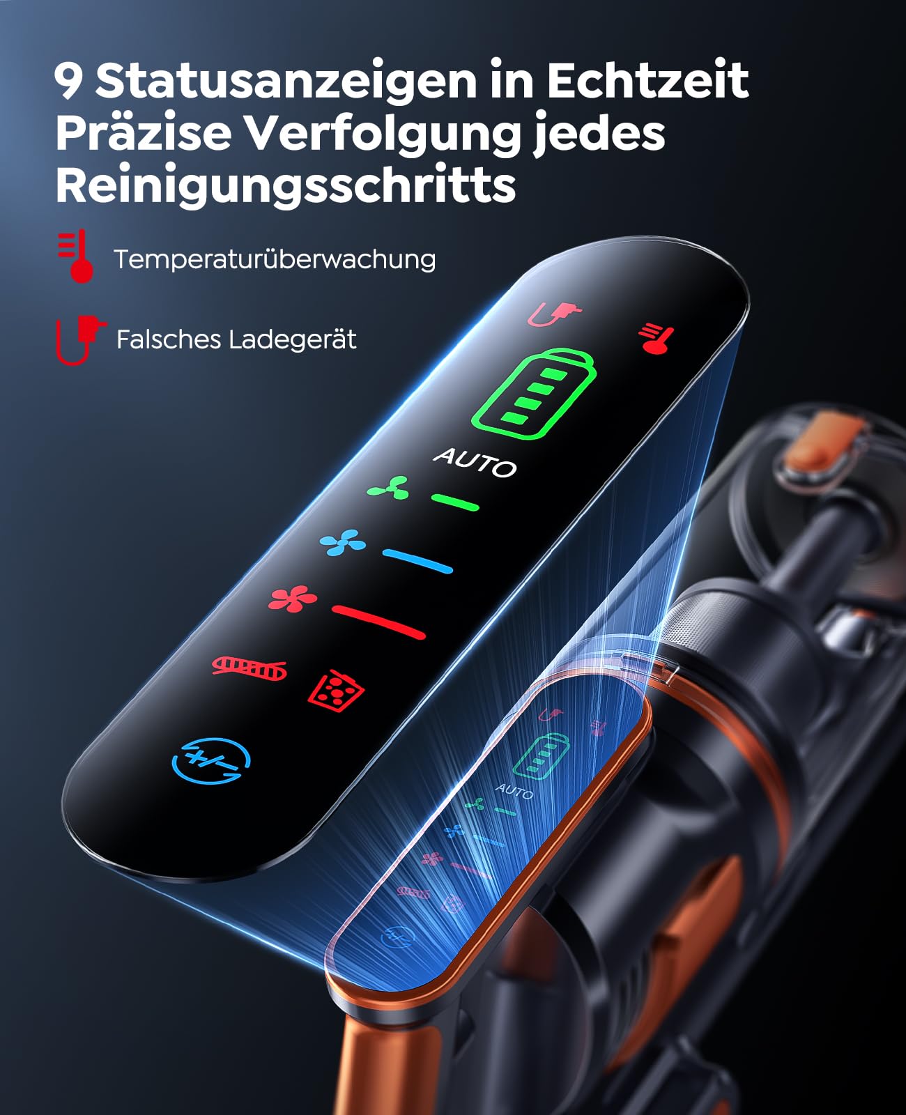 Fieety Touchscreen: 600 W / 50 kPa / 65 Min â Akkusauger mit Wandstation, Aromatherapie & Automatikmodus â fĂŒr alle Böden & Tierhaare