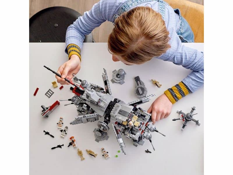LEGO Star Wars 75337 AT-TE Walker mit 3 Klon-Trupplern, Zwergspinne & Droidenfiguren, Geschenk für Kinder ab 9 Jahren