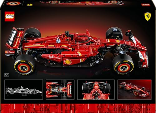 LEGO Technic Ferrari SF-24 F1 42207, 1:8 Sammlermodell mit V6-Motor, Getriebe, Lenkung & DRS, Geschenk für Erwachsene