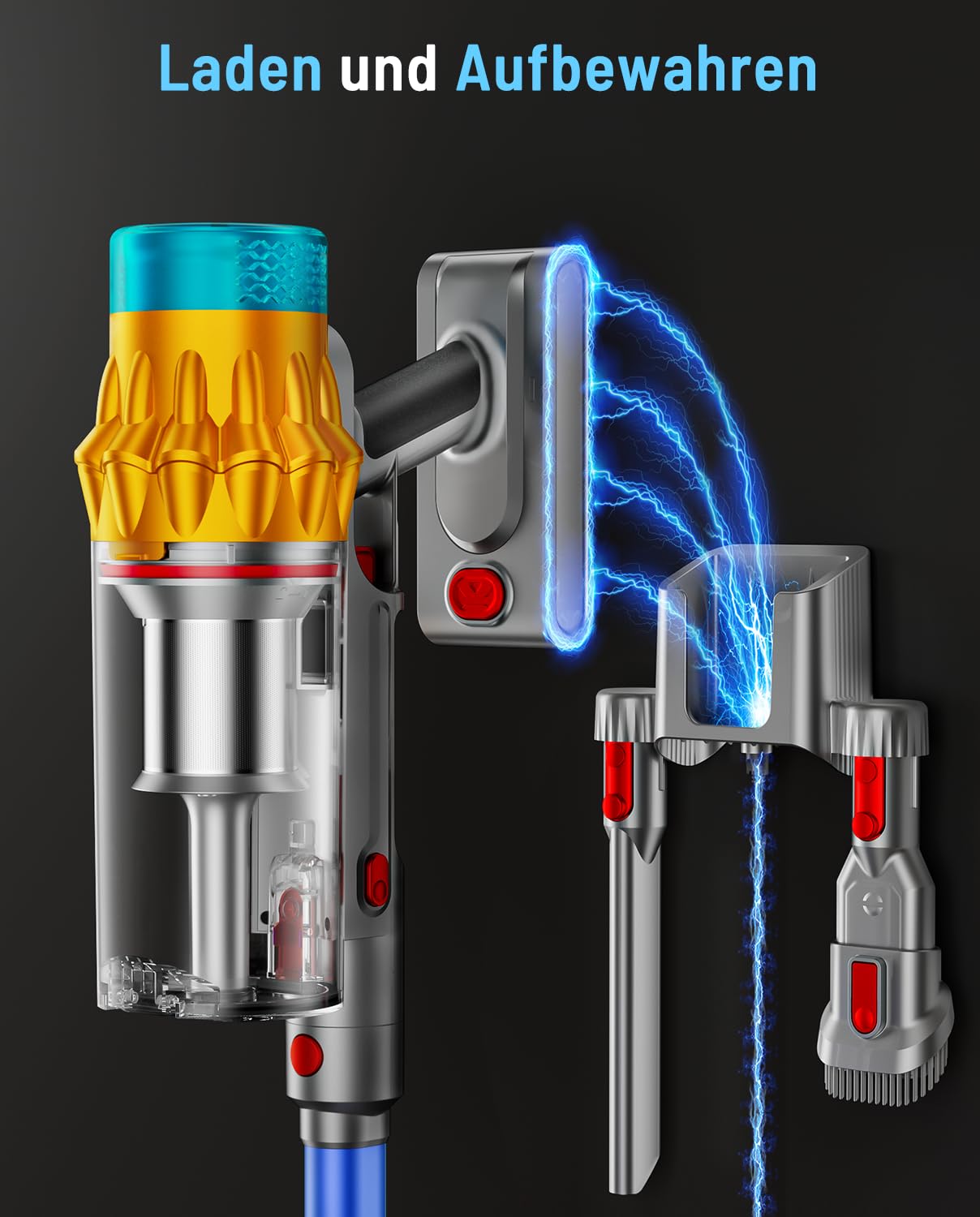 AIDTIPS: 50 kPa / 600 W / 70 Min – Kabelloser Staubsauger mit 1,8 L Behälter & 8-Stufen-Filter – ideal für Tierhaare & Teppiche