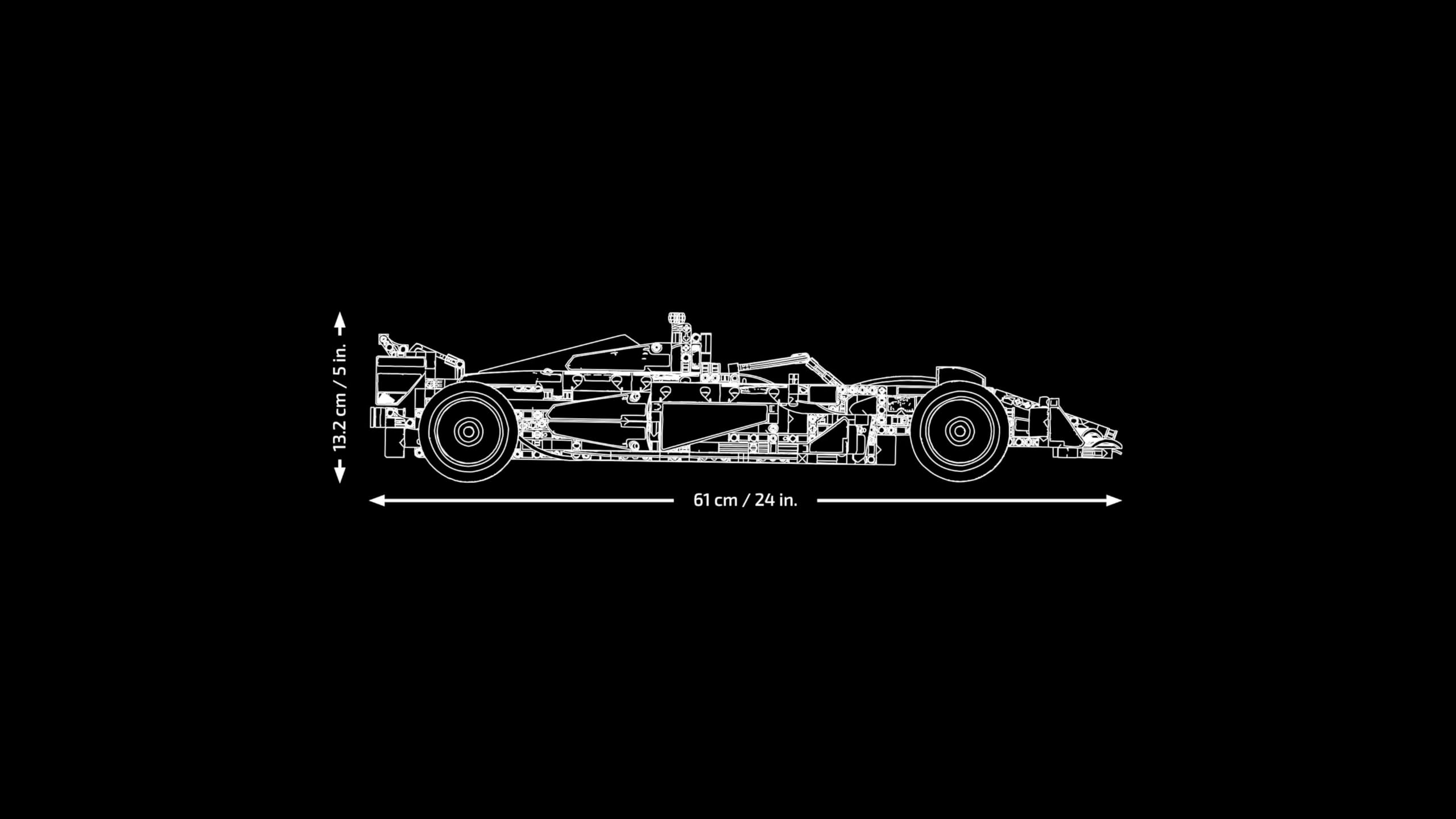 LEGO Technic Ferrari SF-24 F1 42207, 1:8 Sammlermodell mit V6-Motor, Getriebe, Lenkung & DRS, Geschenk für Erwachsene