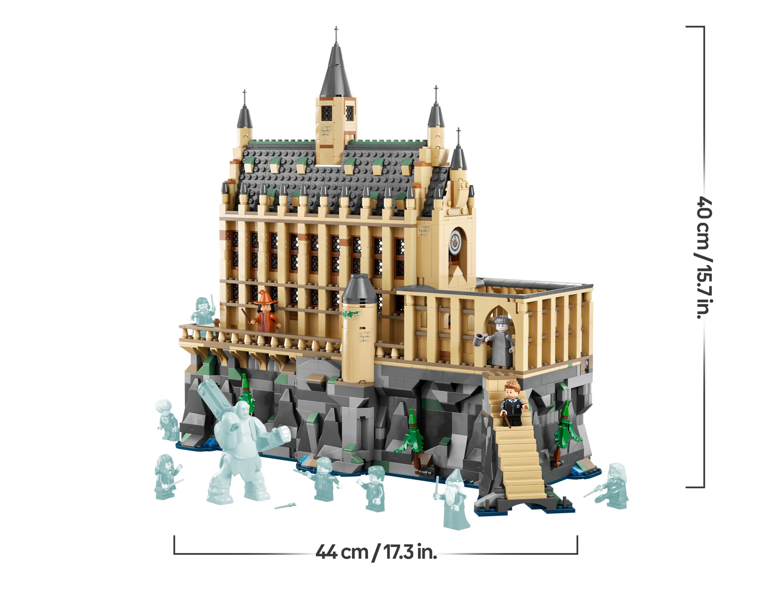 LEGO Harry Potter Schloss Hogwarts Große Halle 76435, 11 Minifiguren inkl. Hermine, magisches Geschenk für Kinder