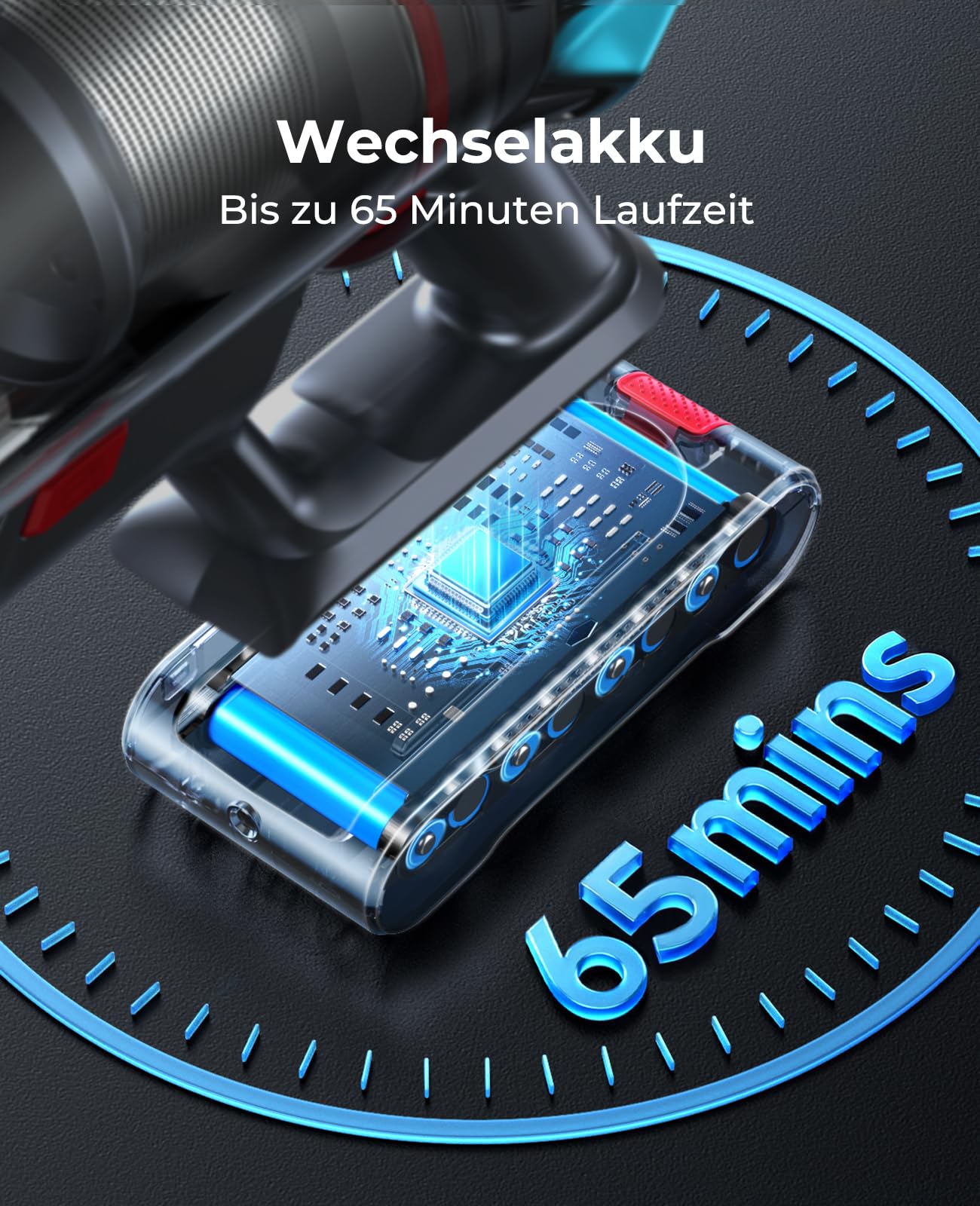 Fieety Kabellos: 50 kPa / 600 W / 65 Min – 8-in-1 Akkustaubsauger mit Anti-Haar-Bürste & Ladestation – ideal für Auto, Teppiche & Tierhaare