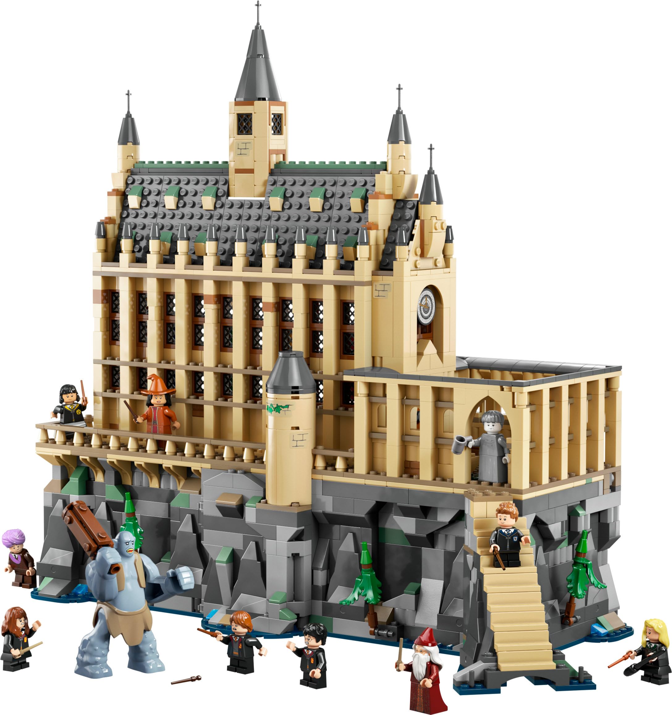 LEGO Harry Potter Schloss Hogwarts Große Halle 76435, 11 Minifiguren inkl. Hermine, magisches Geschenk für Kinder