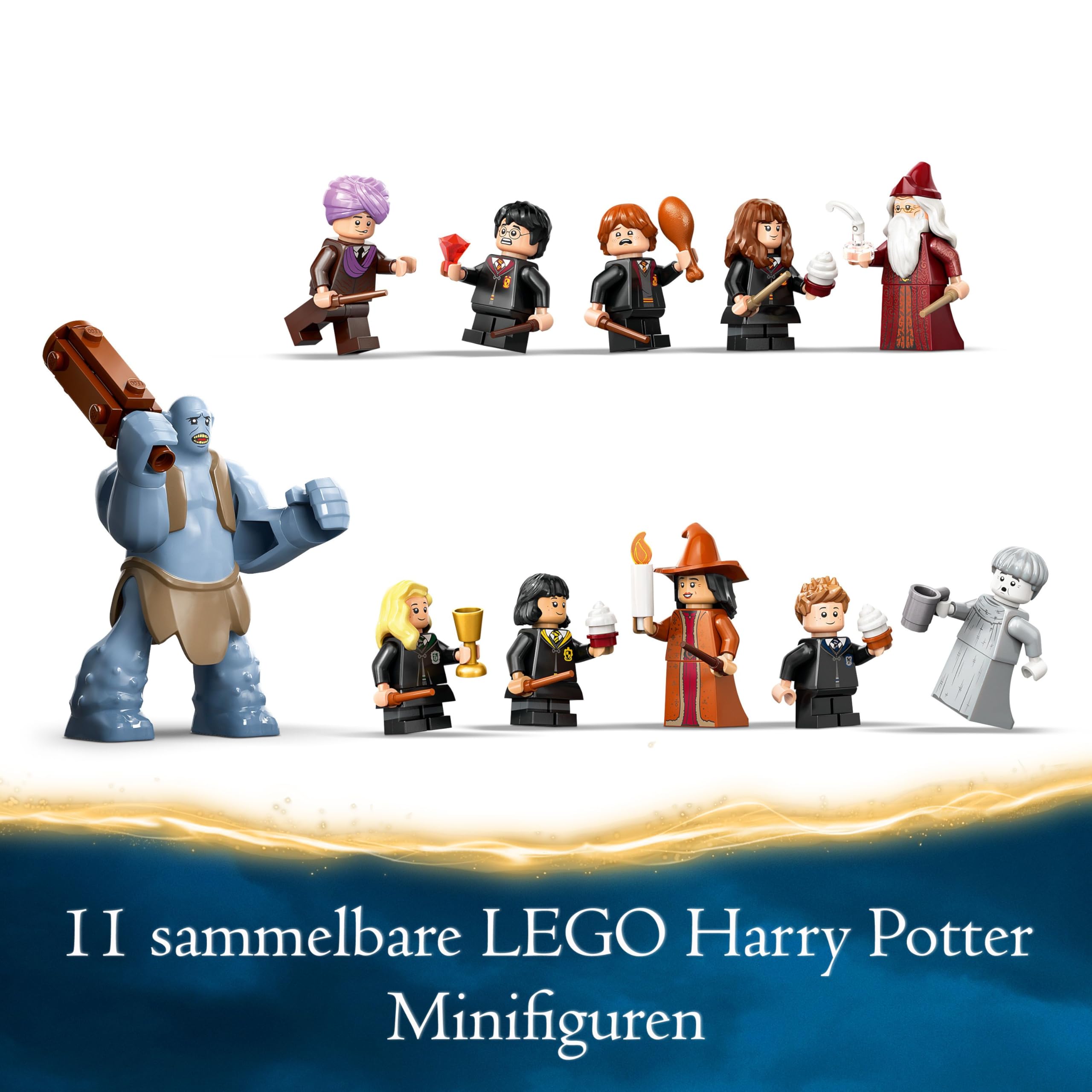 LEGO Harry Potter Schloss Hogwarts Große Halle 76435, 11 Minifiguren inkl. Hermine, magisches Geschenk für Kinder
