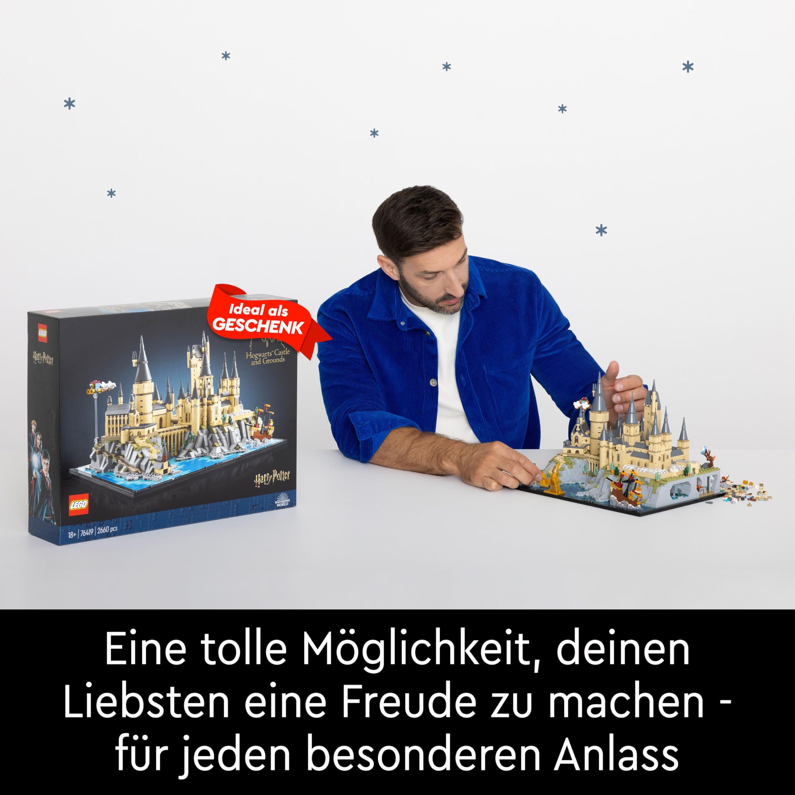 LEGO Harry Potter Schloss Hogwarts 76419, Sammlerset mit Hauptturm, Astronomieturm, Kammer des Schreckens & Figur