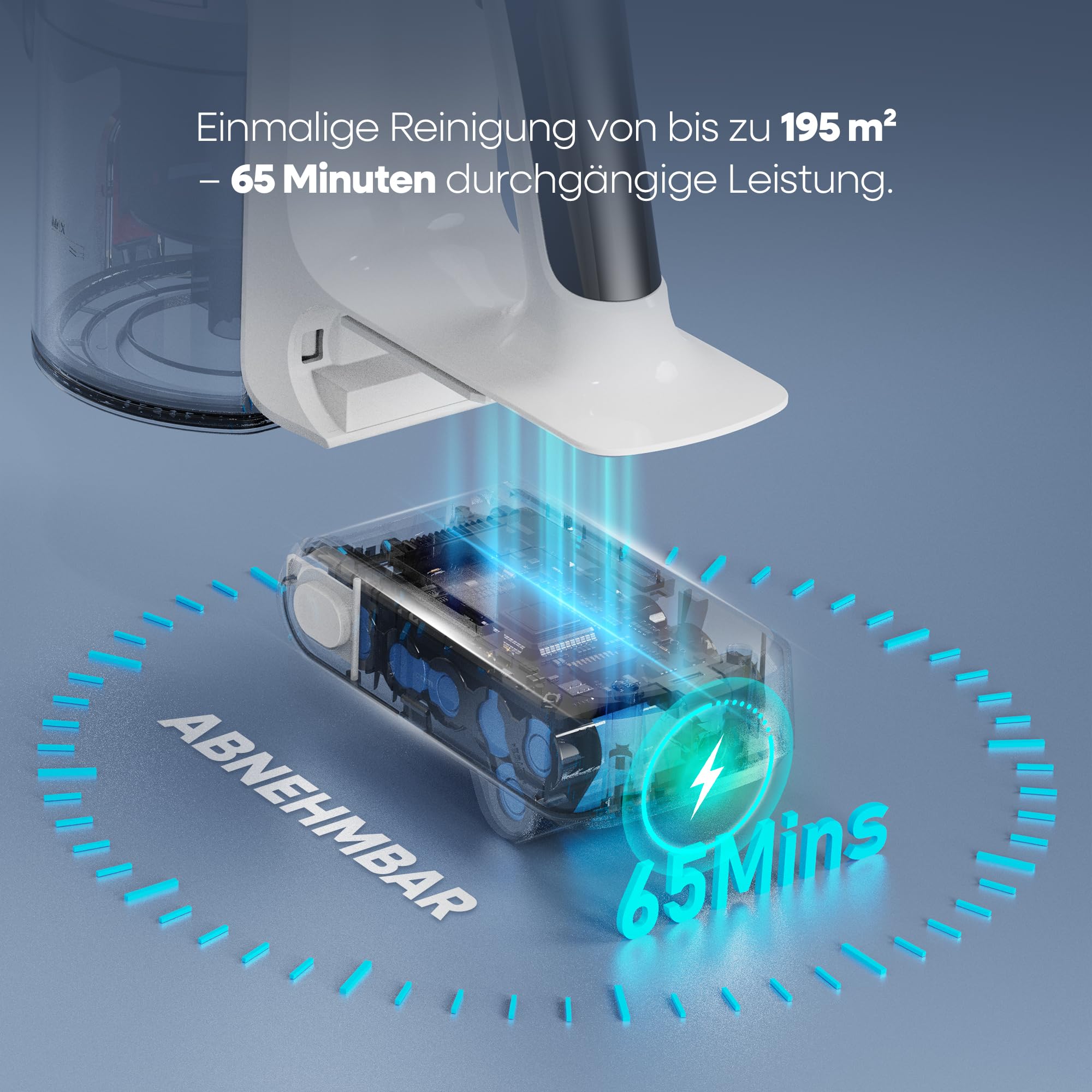 AlloyMove A01: 48000 Pa / 550 W / 65 Min – Akkusauger mit Anti-Tangle-Bürste & Wandhalterung – leise und stark für Auto & Hartböden