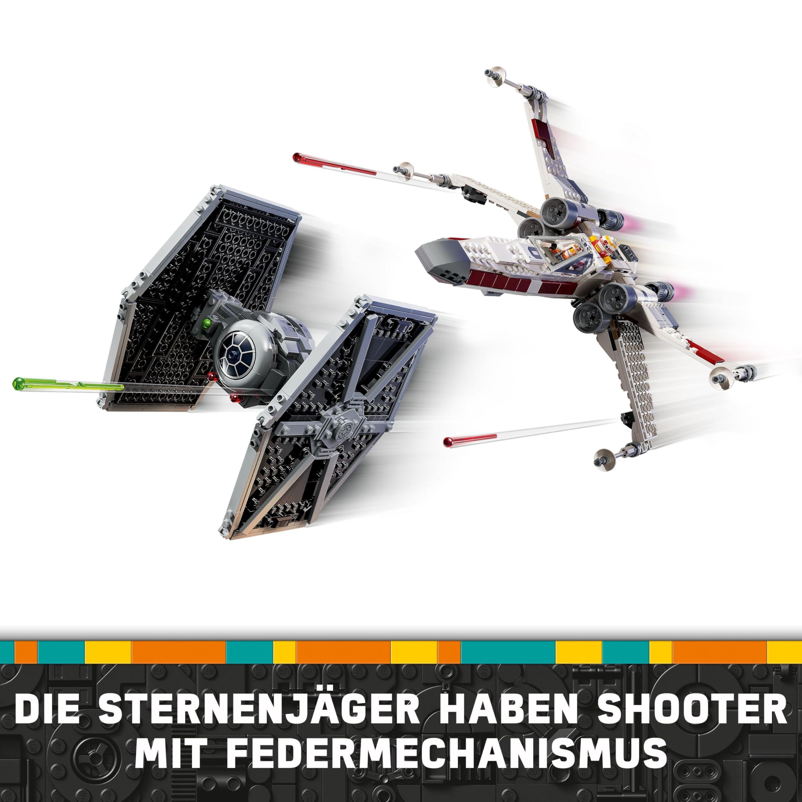 LEGO Star Wars 75393 TIE Fighter & X-Wing Mashup, 2 Raumschiffe mit 4 Minifiguren & Droide, Geschenk ab 9 Jahren