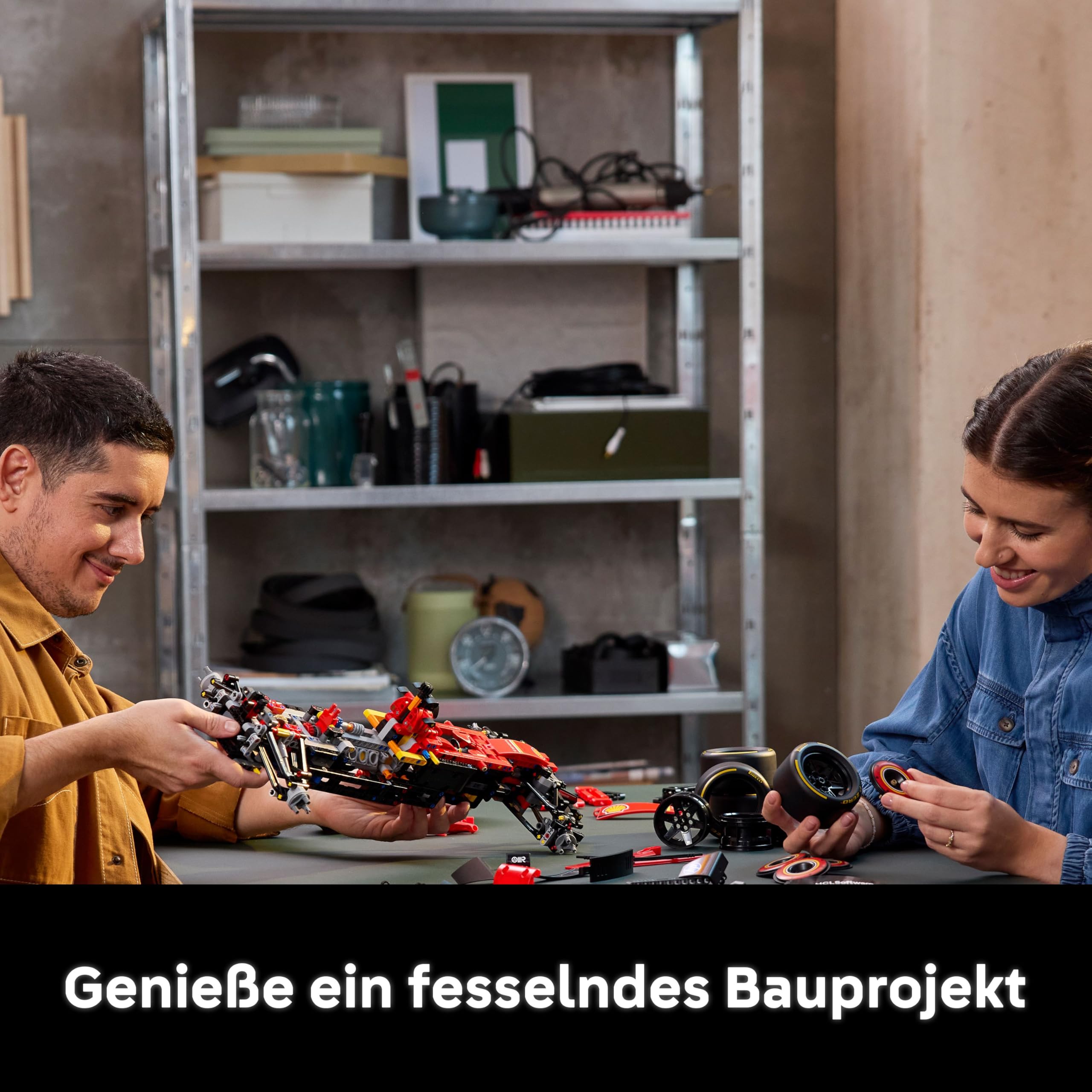 LEGO Technic Ferrari SF-24 F1 42207, 1:8 Sammlermodell mit V6-Motor, Getriebe, Lenkung & DRS, Geschenk für Erwachsene